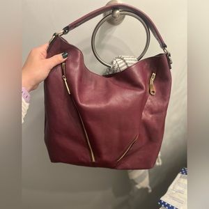 Rebecca Minkoff Zipper Burgandy Hobo Bag